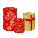 Christmas Holiday Cheer Themed Cylinder Covers Kit